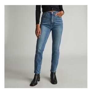 Everlane The Original Cheeky Jean crop Organic Cotton Worn-in Mid Blue Size 25